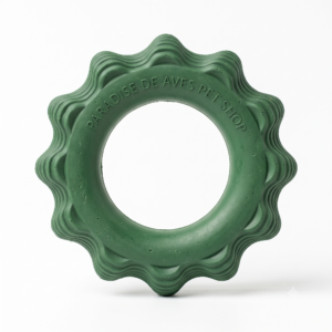Paradise De Aves Pet Shop Wavy Ridged Green Ring Dog Chew Toy