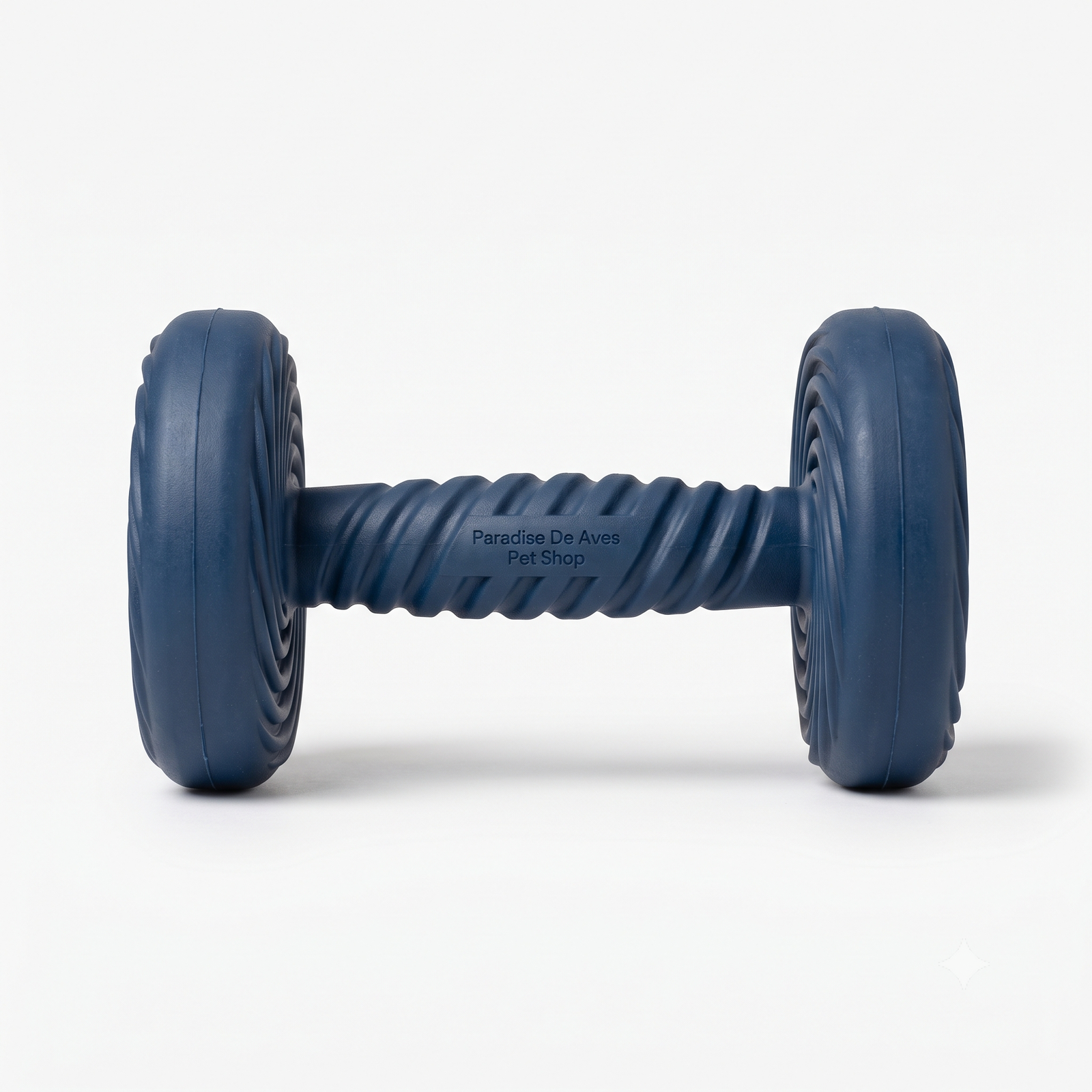 Paradise De Aves Pet Shop Textured Dumbbell Dog Chew Toy - Navy Blue - Image 2