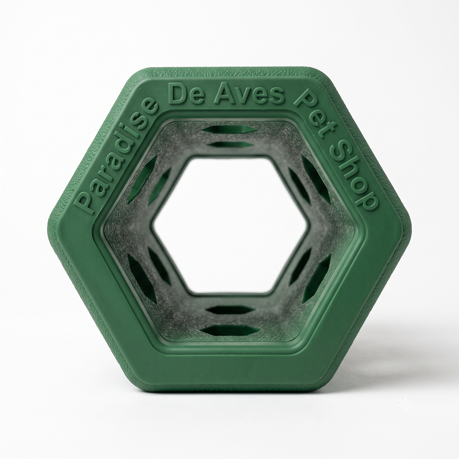 Paradise De Aves Pet Shop Hexagonal Treat Dispensing Dog Chew Toy - Green