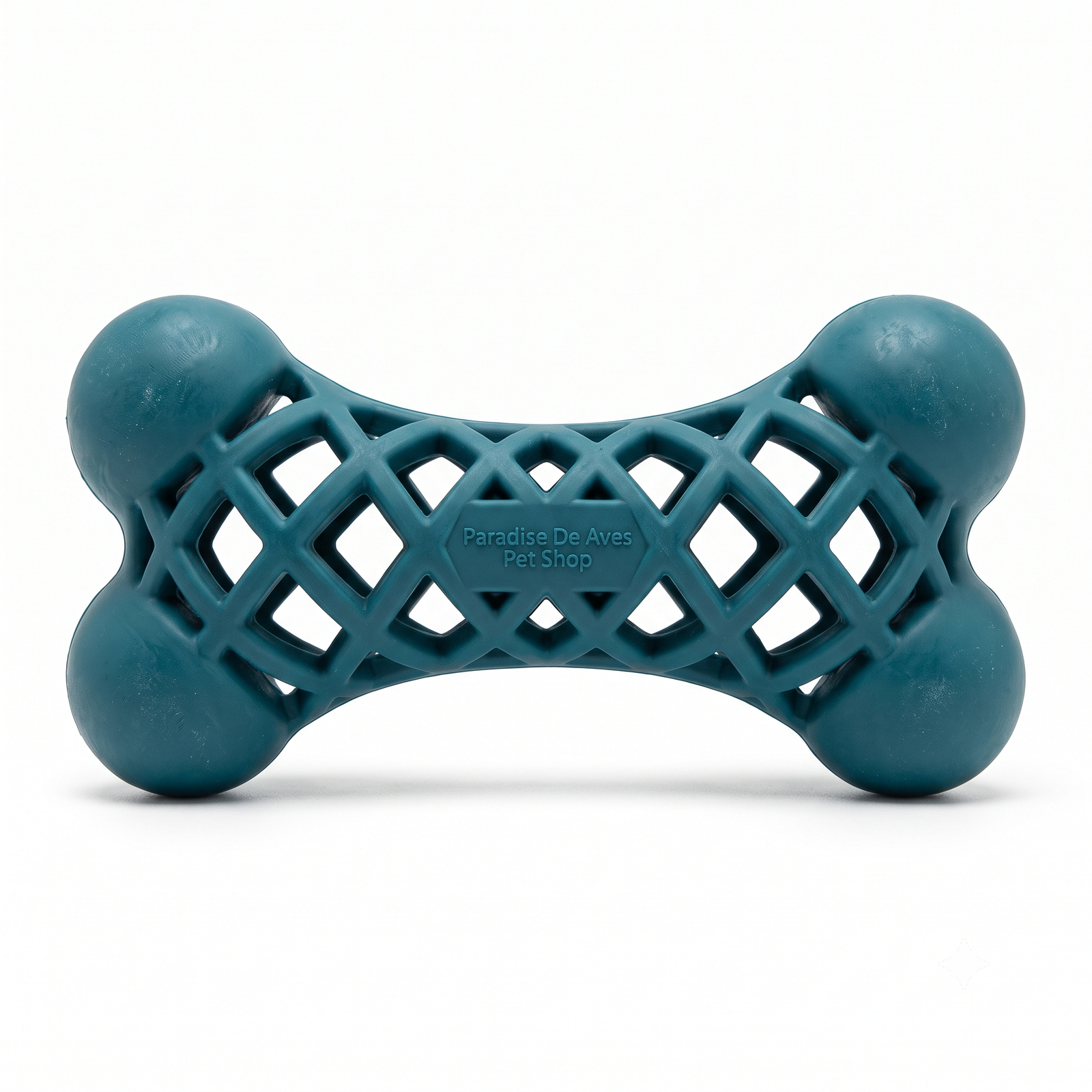 Paradise De Aves Pet Shop Hollow Lattice Bone Dog Chew Toy - Teal Green